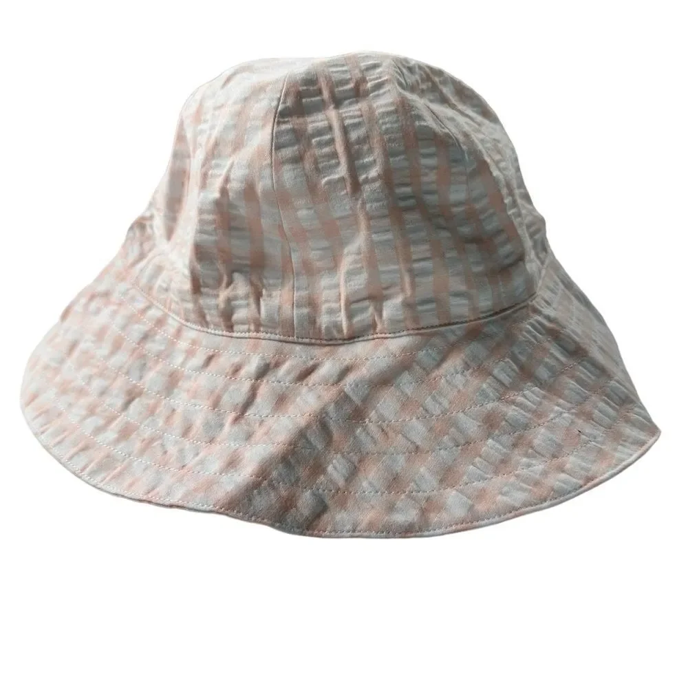 NWT Janie and Jack Baby/Girls Floral Headband &  Bucket Hat White/Pink - 18-24M